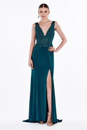Sequin Open-Back Dress