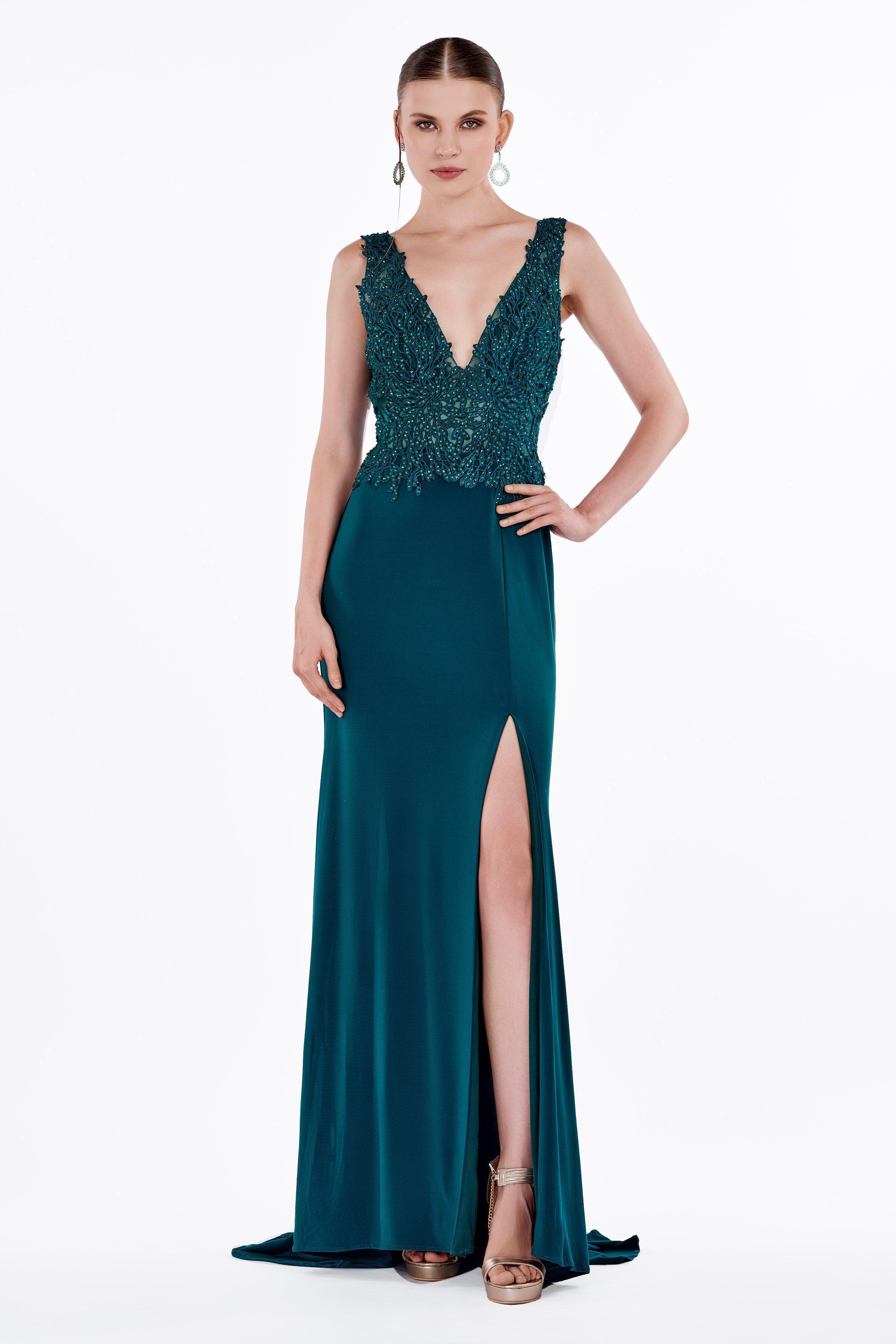 Sequin Open-Back Dress