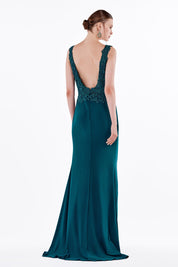Sequin Open-Back Dress