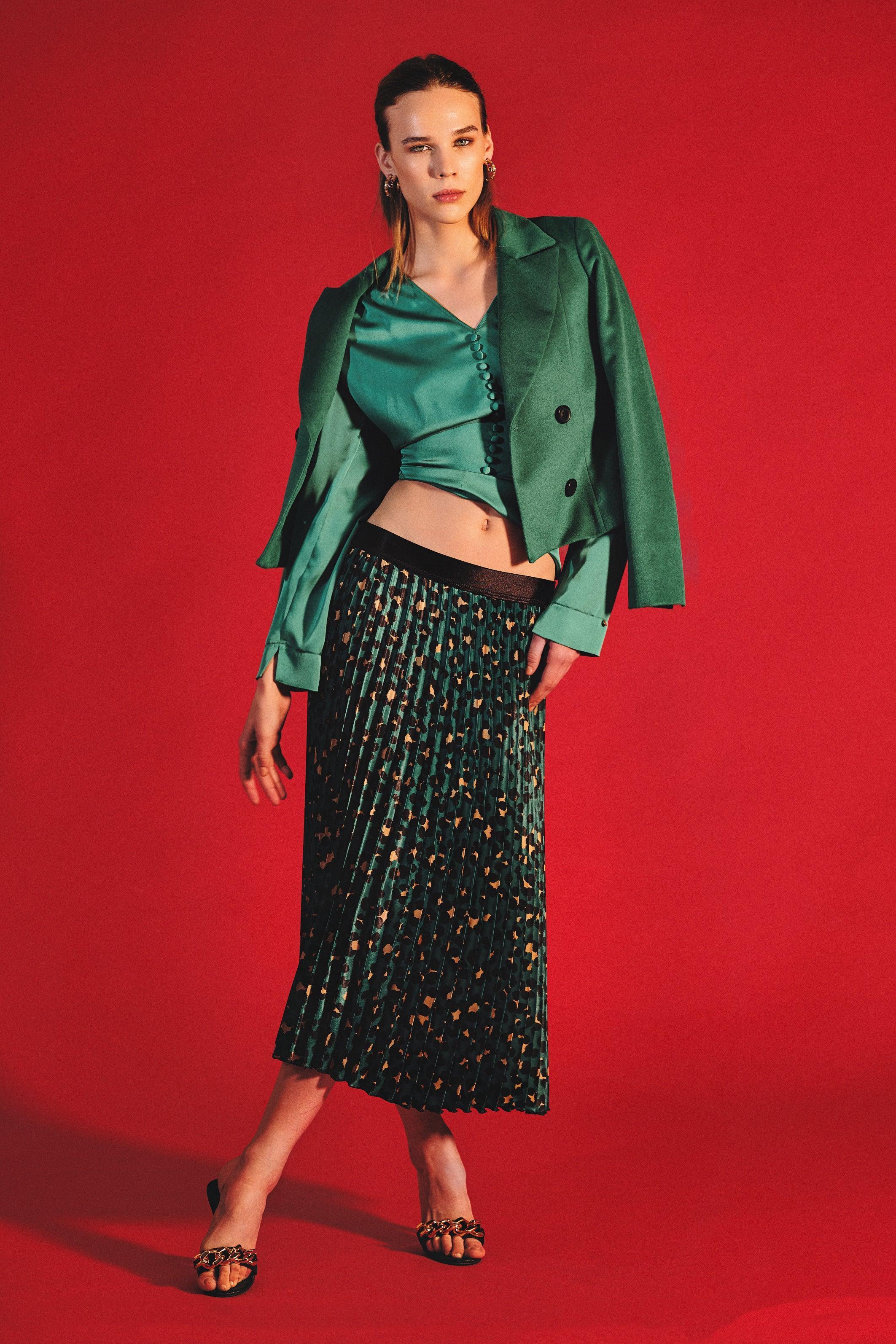 DOUBLE-BREASTED CROPPED BLAZER