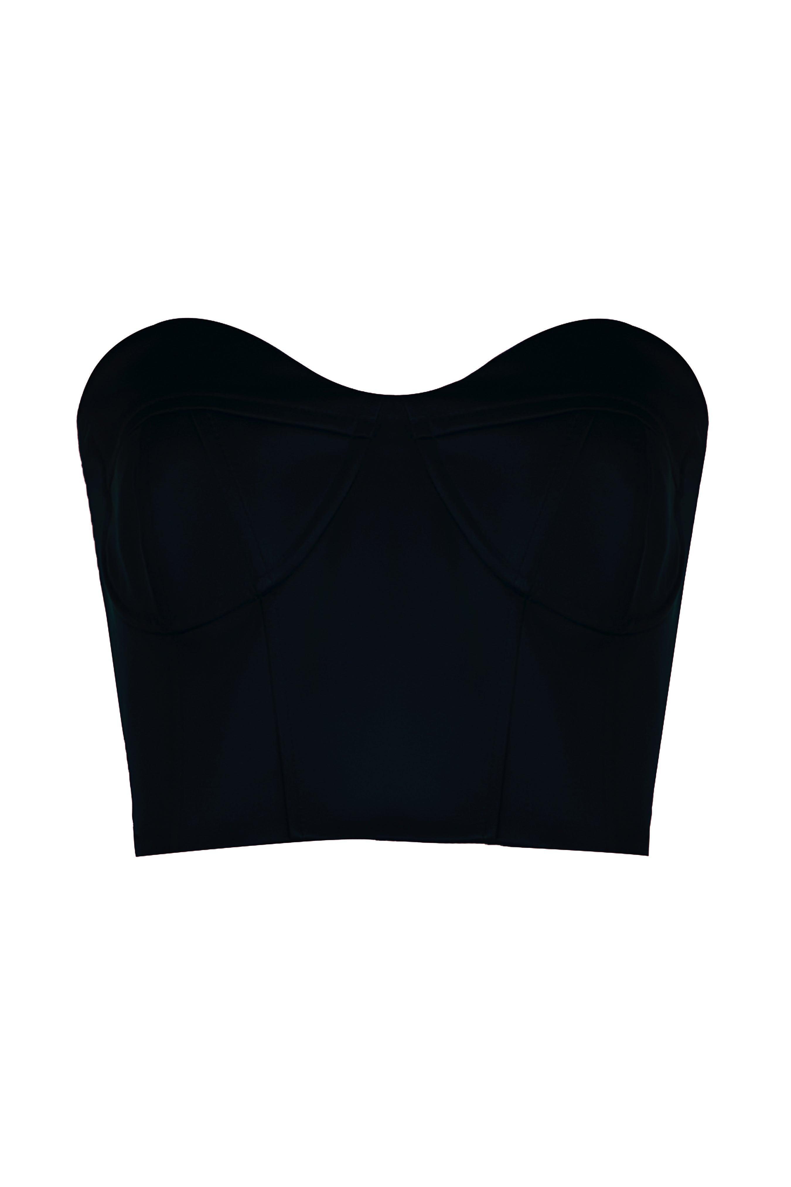 Black Sweetheart Crop Top