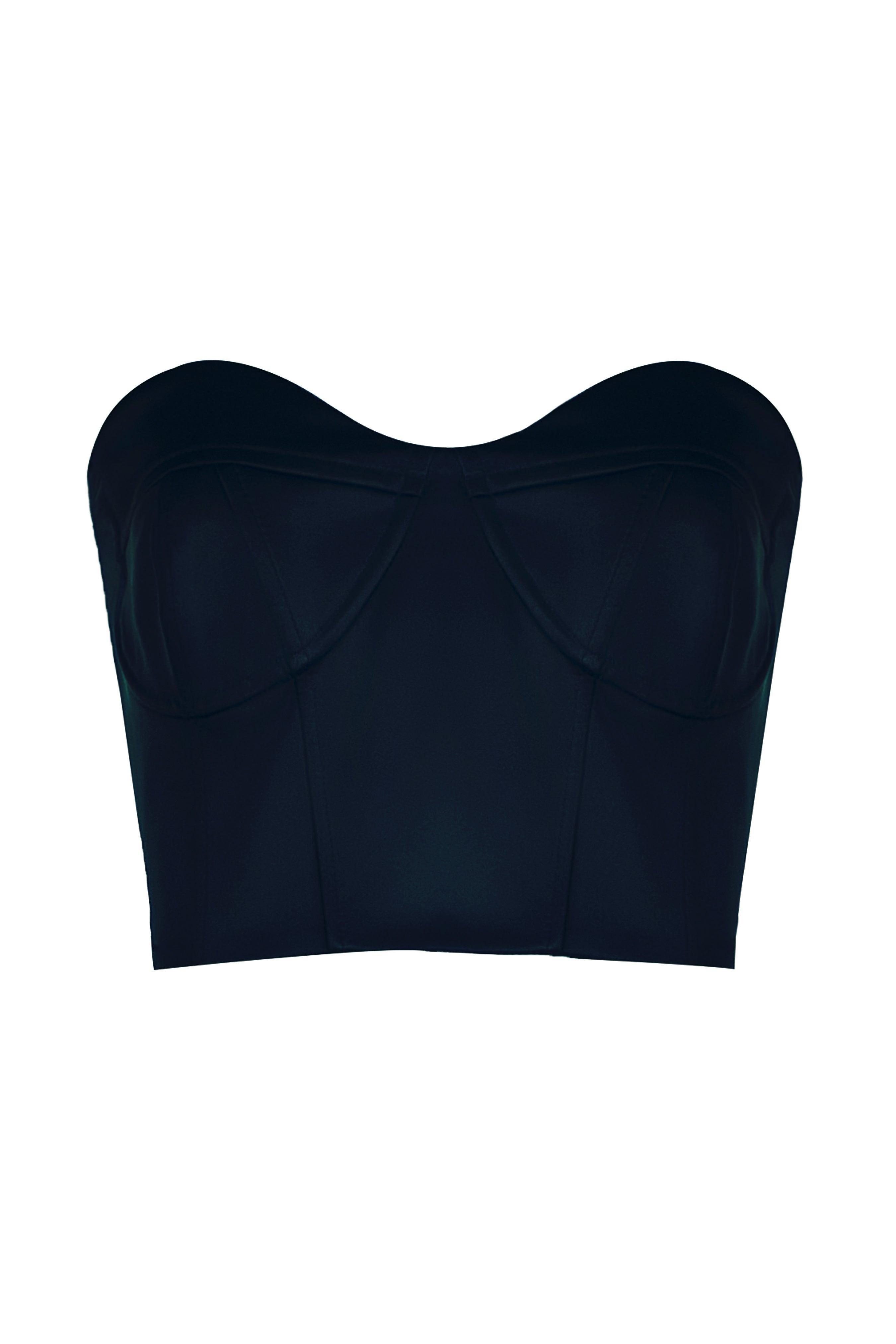 Black Sweetheart Crop Top